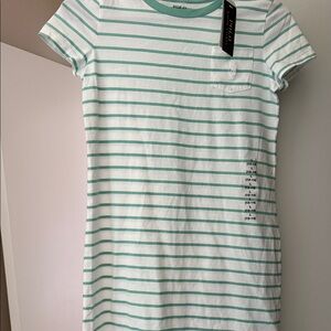 Polo by Ralph Lauren Mint Green Striped Kids Dress